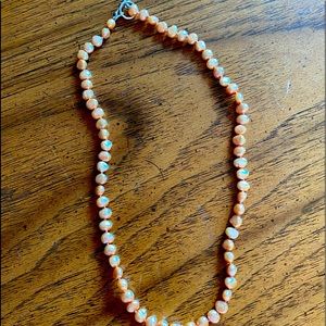 Freshwater pearls in gorgeous peach color, 16 inch